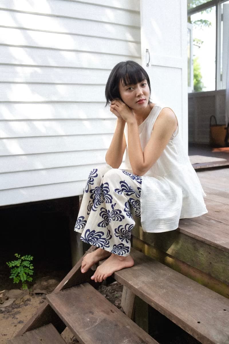 Mulmul blue marigold wide pant
