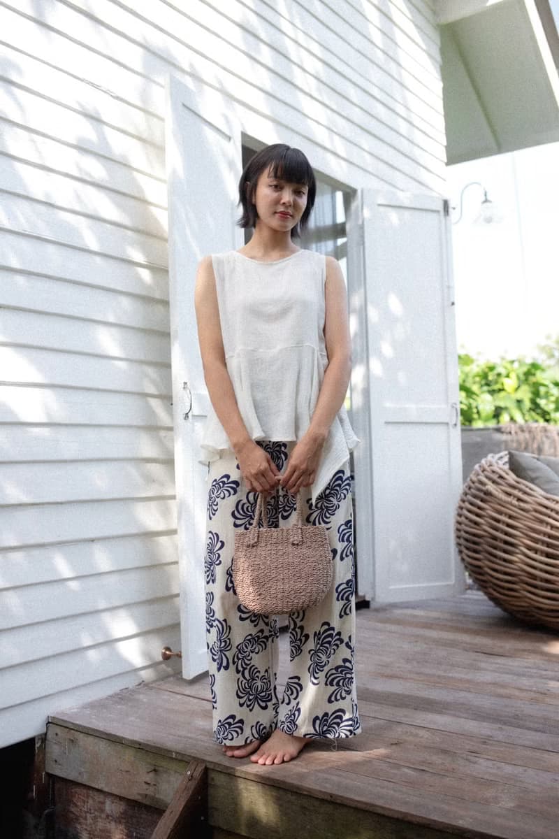 Mulmul blue marigold wide pant