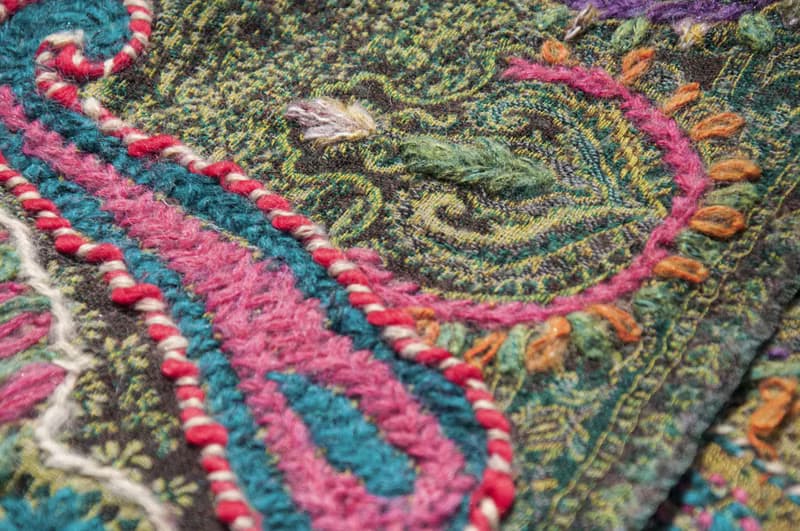 羊絨毯 刺繡毛毯 羊毛蓋毯 保暖披肩 針織 刺繡羊毛披肩/針織蓋毯/刺繡圍巾/羊絨披巾/喀什米爾Cashmere聖誕-花