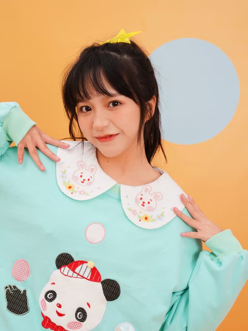 熊貓小滅滅衛衣 復古昭和 可愛舒服 透氣純棉 精美刺繡 春夏新品