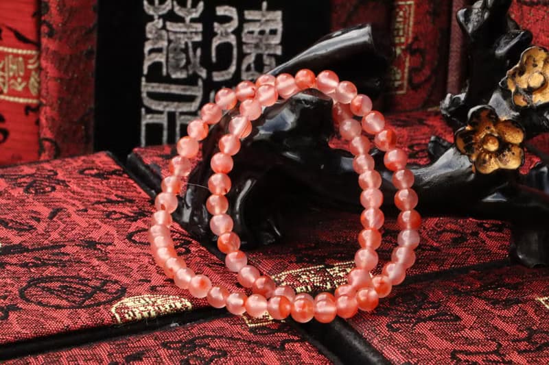 精品冰飄南紅瑪瑙 繞手兩圈款 手鍊 飾品 手環 佛珠 念珠 珠寶