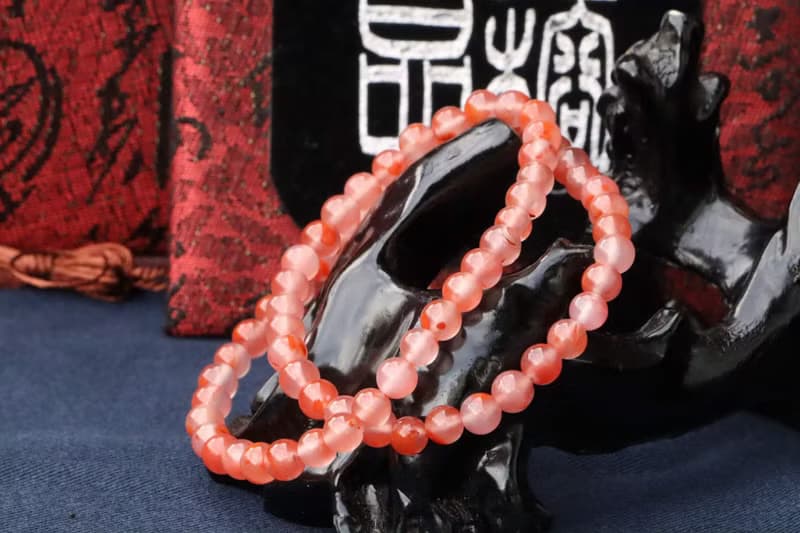 精品冰飄南紅瑪瑙 繞手兩圈款 手鍊 飾品 手環 佛珠 念珠 珠寶