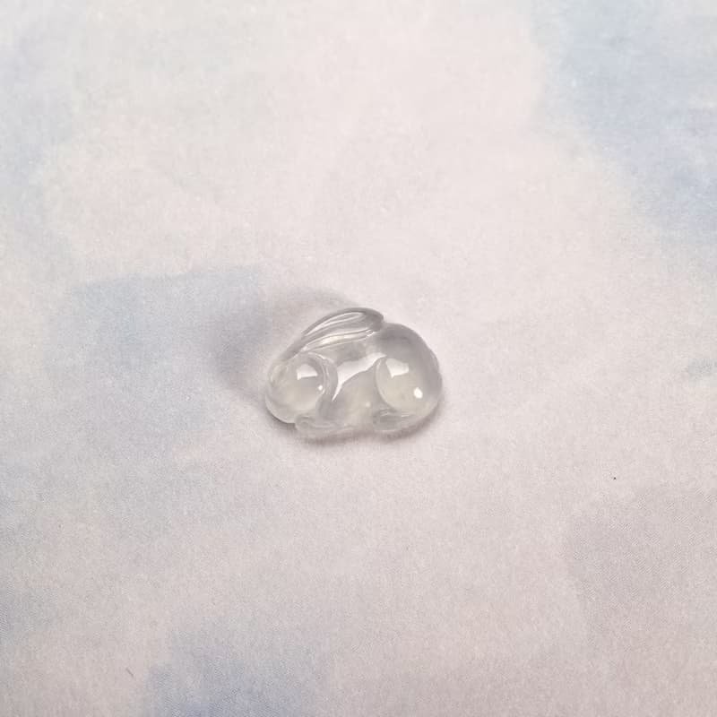 【錢兔似錦】高冰種翡翠兔子 | 戒面| 裸石|天然緬甸A貨翡翠|送禮