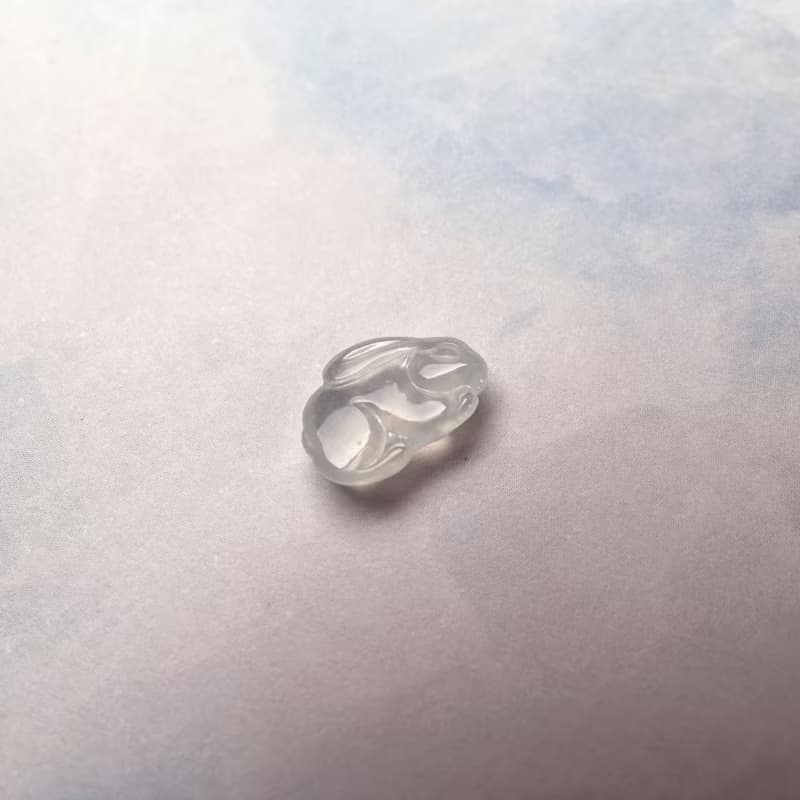 【錢兔似錦】高冰種翡翠兔子 | 戒面| 裸石|天然緬甸A貨翡翠|送禮