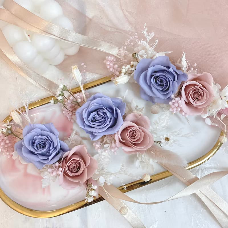 【婚禮手腕花】永生手腕花-新娘手腕花 婚禮 乾燥花