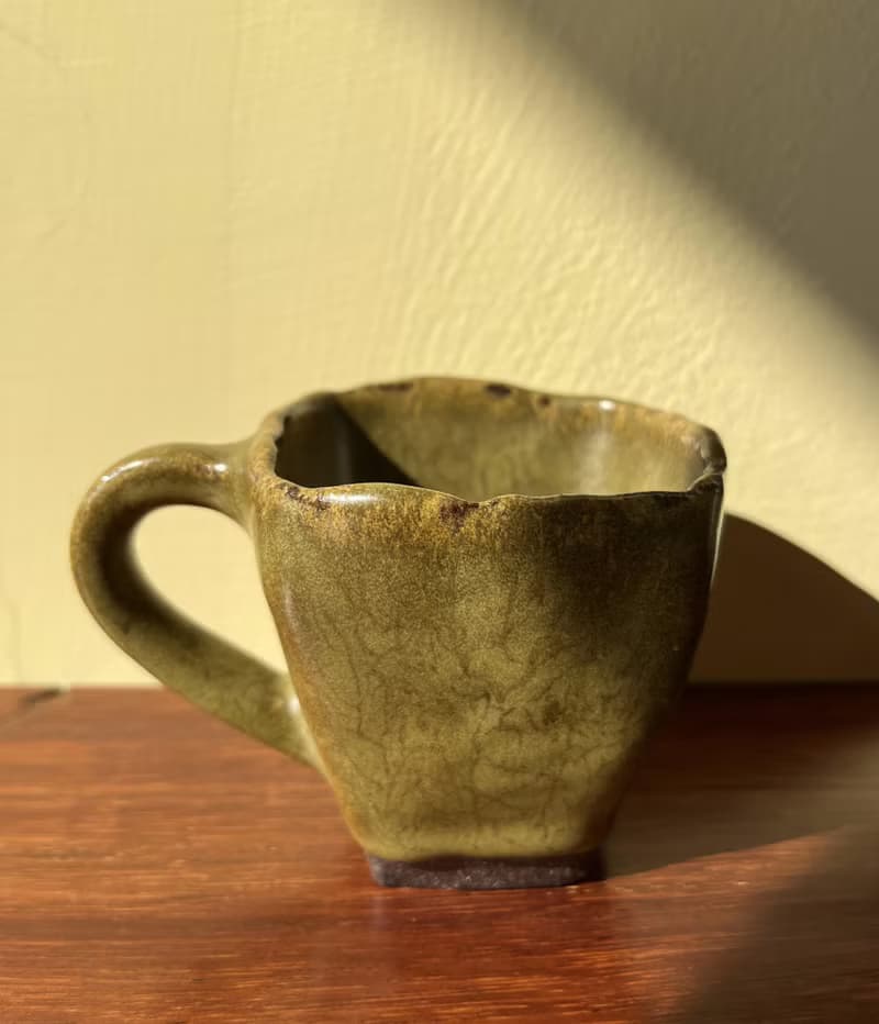 黑貓咖啡杯 / 陶 / 茶葉末釉