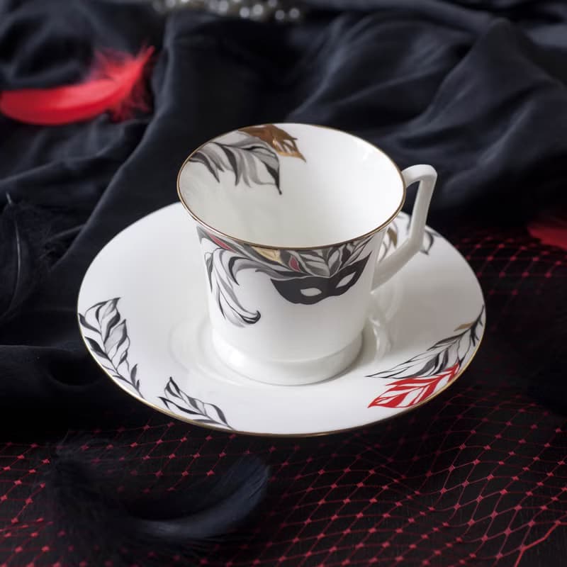 茶杯、茶具、瓷杯、餐桌布置、音乐爱好者、戏剧爱好者礼品