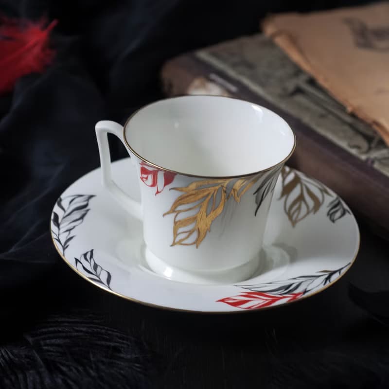茶杯、茶具、瓷杯、餐桌布置、音乐爱好者、戏剧爱好者礼品