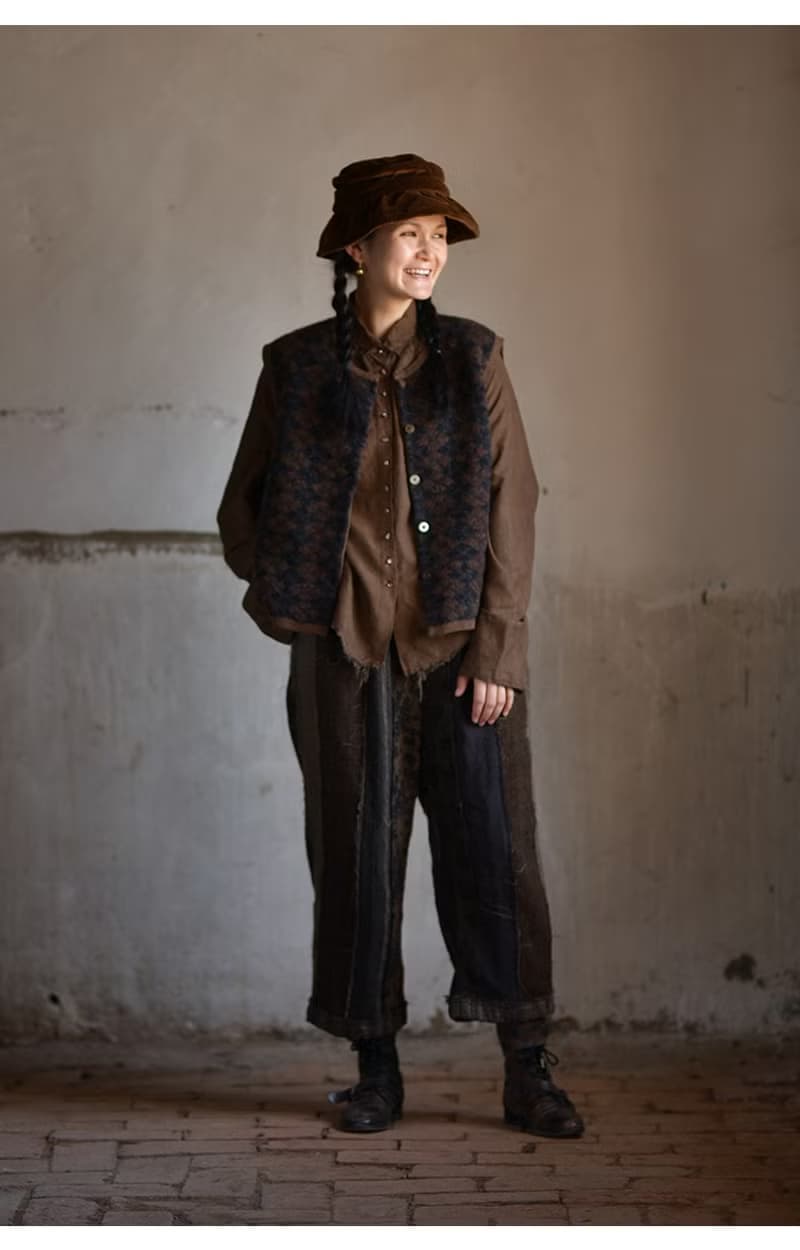 羚木 Merino 特細美利奴羊毛 針織圓領背心 開襟衫