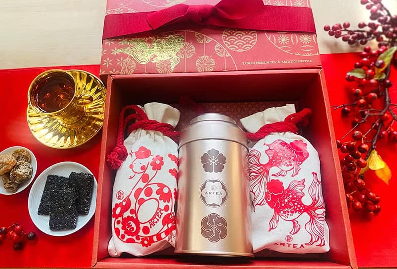 2025送禮【金好】茶食禮盒 (桂蘭包種50g+紫蘇梅+杏仁餅)