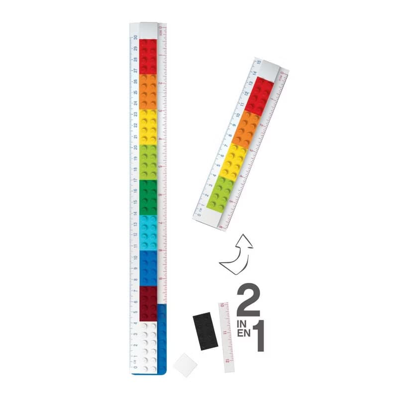 LEGO 樂高創意組裝文具尺(15-30公分)(附人偶)