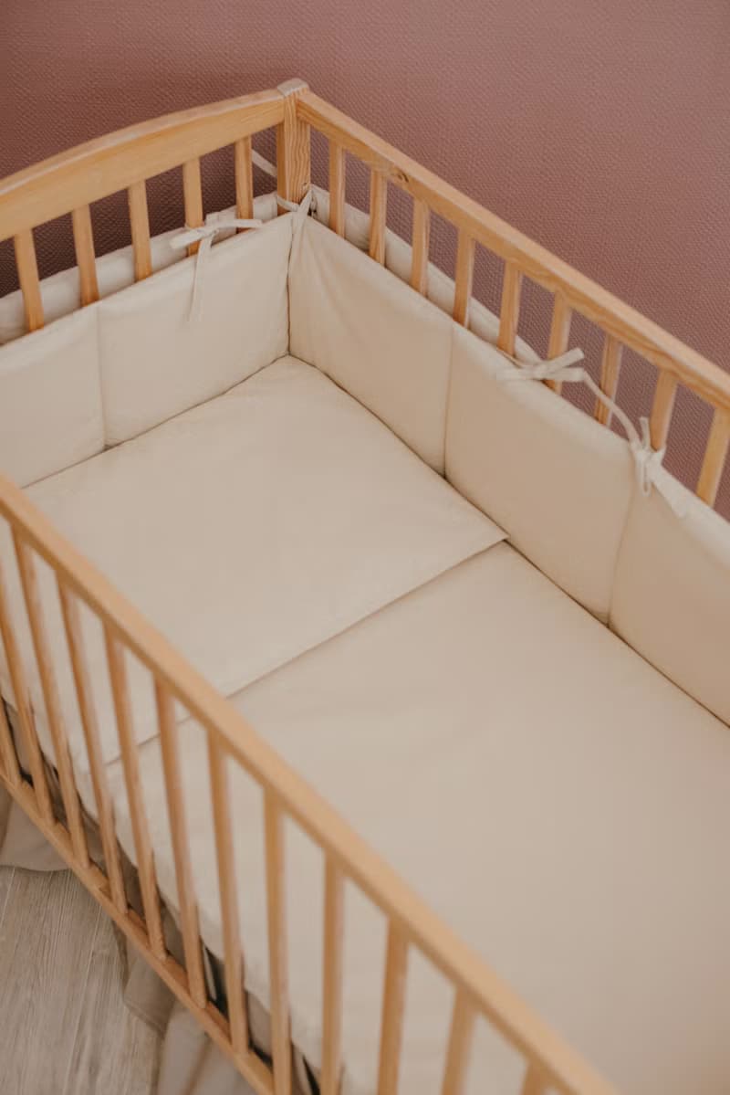 Beige fitted cot sheets for baby crib - Cot sheet fitted with elastic
