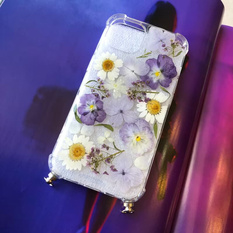 【茜作】乾燥花手工定制滴膠手機殼