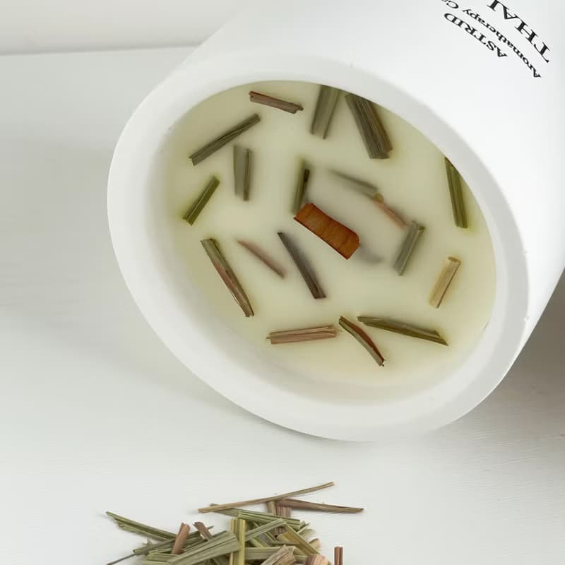 檸檬草與生姜 泰式香療天然精油 大豆蠟及蜂蠟蠟燭 230g 禮物首選