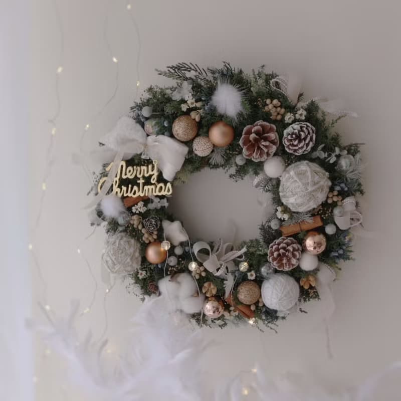 質感小香風 雪松聖誕花圈 永生聖誕花圈 聖誕節禮物