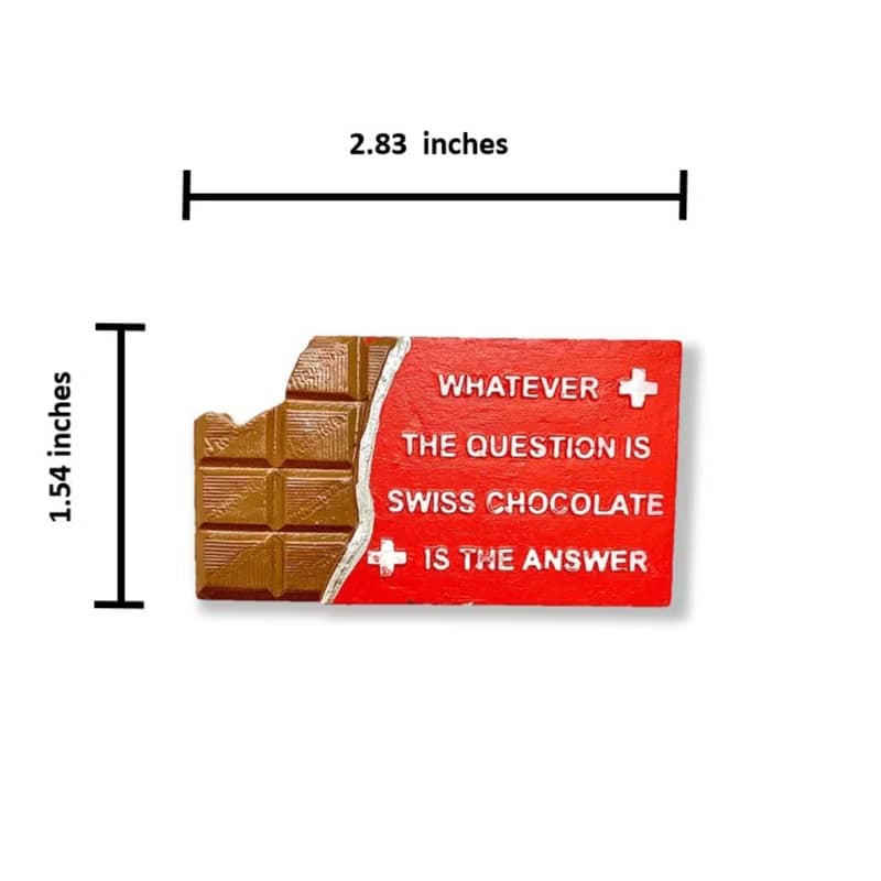 瑞士巧克力療癒磁鐵+瑞士 馬特洪峰 (湖倒影造型)燙布貼【2件組