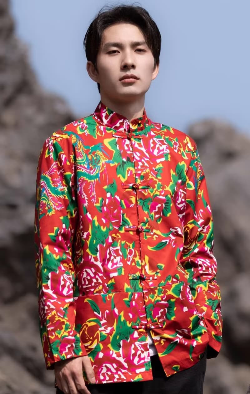 新中式復古 盤扣上衣花外套