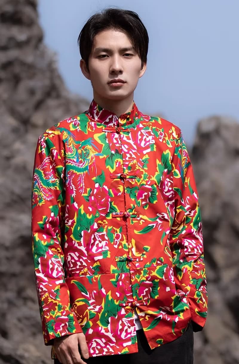 新中式復古 盤扣上衣花外套