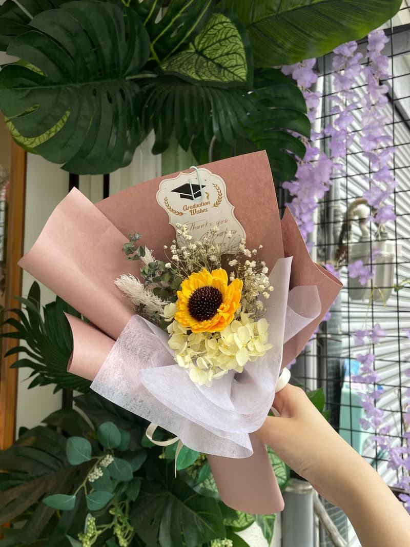 Time flower蒔花 畢業季 向日葵花束 畢業花束