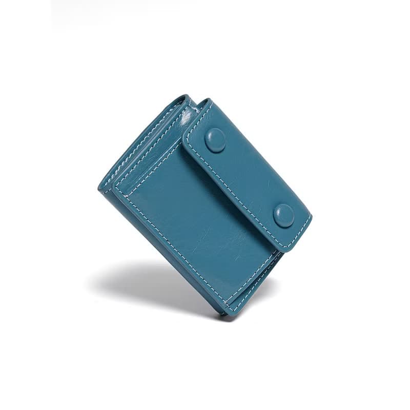 DOT Pocket 3-layer Half Wallet Coin Money Card Wallet  dusty blue