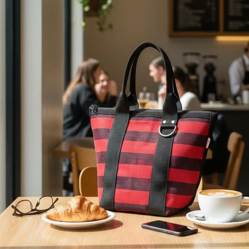 台灣LV-微笑水桶包(紅黑紋)