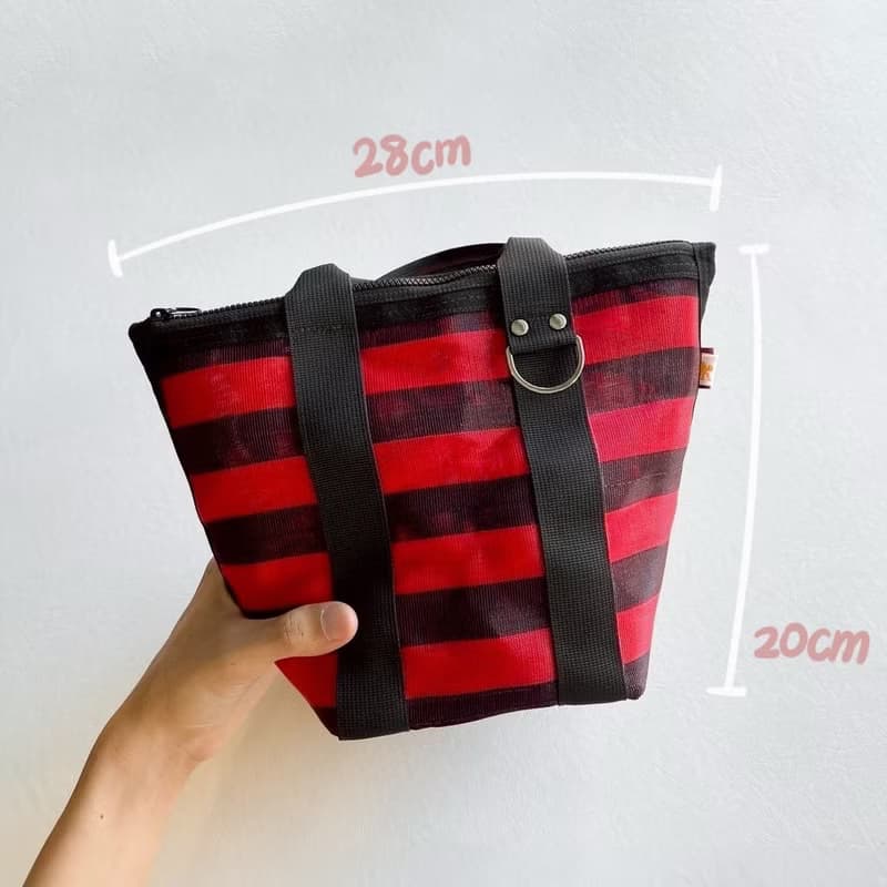 台灣LV-微笑水桶包(紅黑紋)