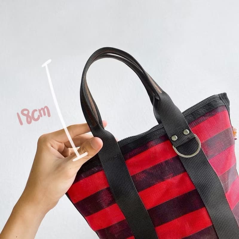 台灣LV-微笑水桶包(紅黑紋)