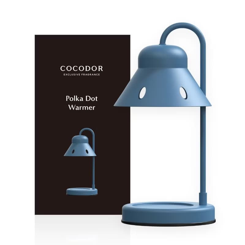 【新品上市】cocodor-可定時波卡圓點融燭燈-黑/天藍 (不含蠟燭)
