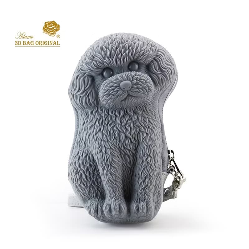 Adamo 3D Bag貴賓狗手帶包立體手機包可愛泰迪犬包包女創意鑰匙包
