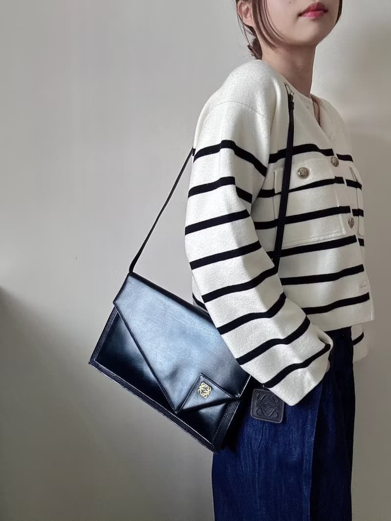 中古正品 Loewe 真皮兩用包 Puzzle Bag 幾何圖案