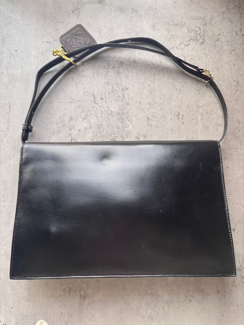 中古正品 Loewe 真皮兩用包 Puzzle Bag 幾何圖案