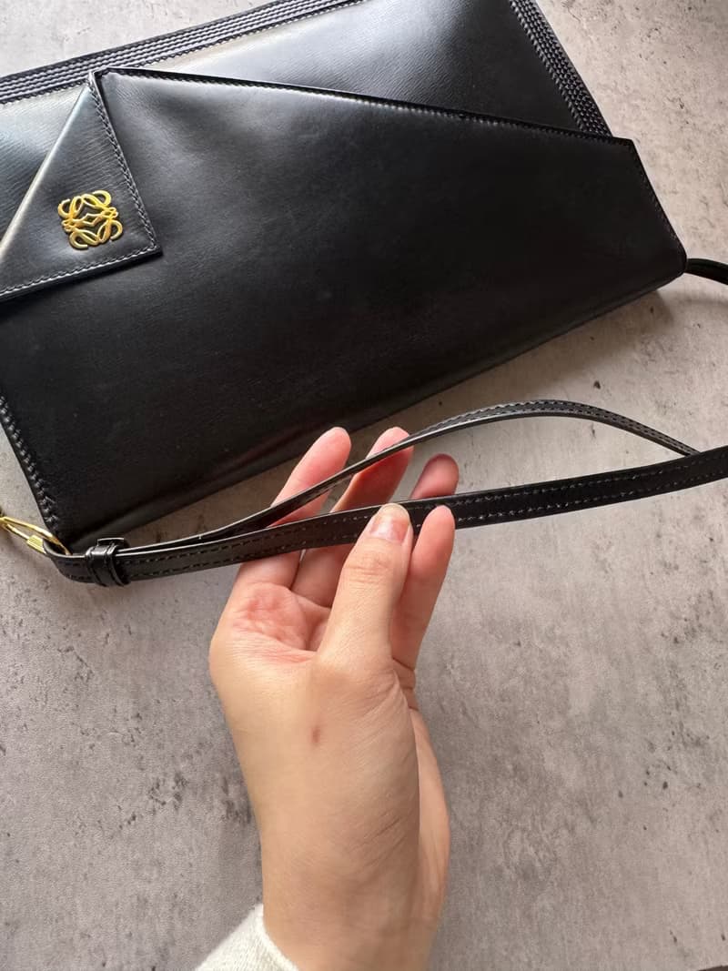 中古正品 Loewe 真皮兩用包 Puzzle Bag 幾何圖案