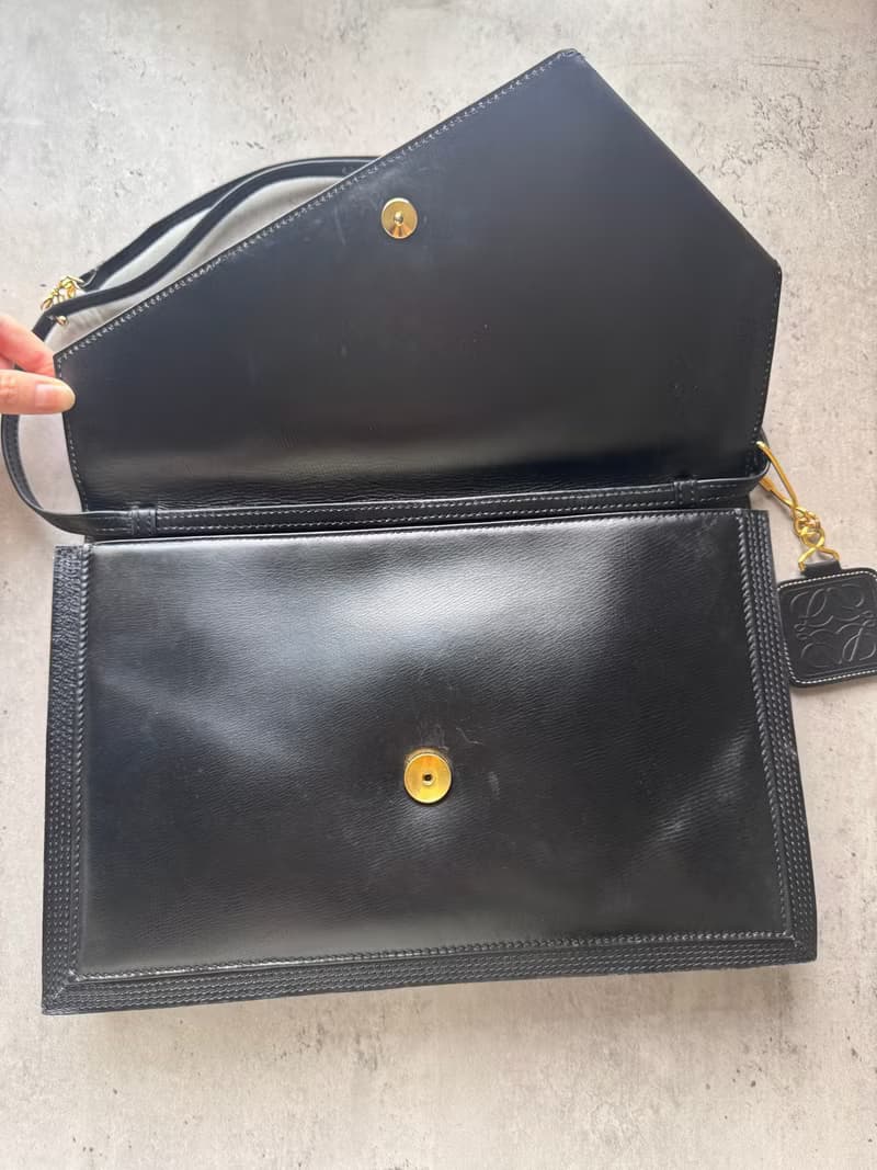 中古正品 Loewe 真皮兩用包 Puzzle Bag 幾何圖案