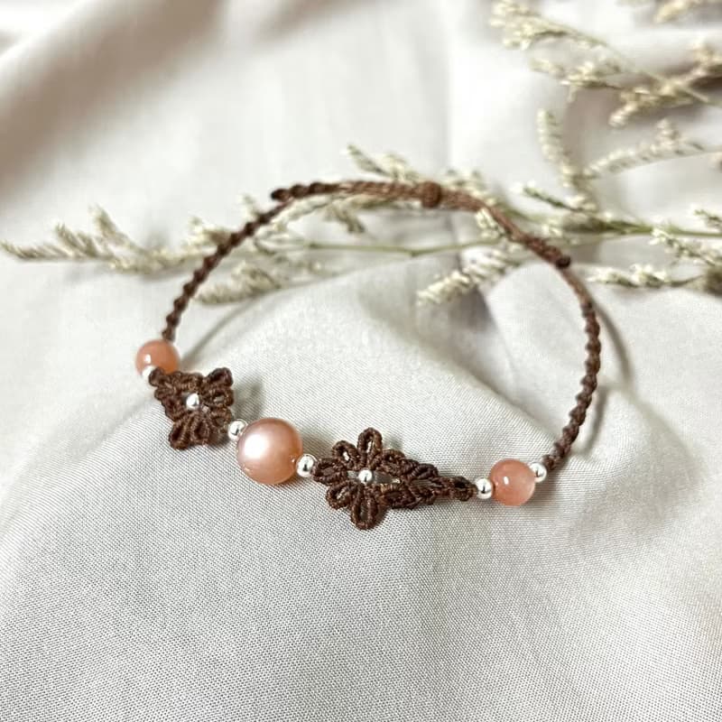 花漾編織手鍊/橙月光