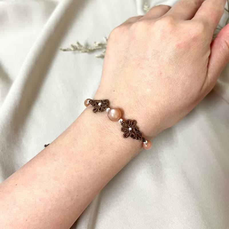 花漾編織手鍊/橙月光