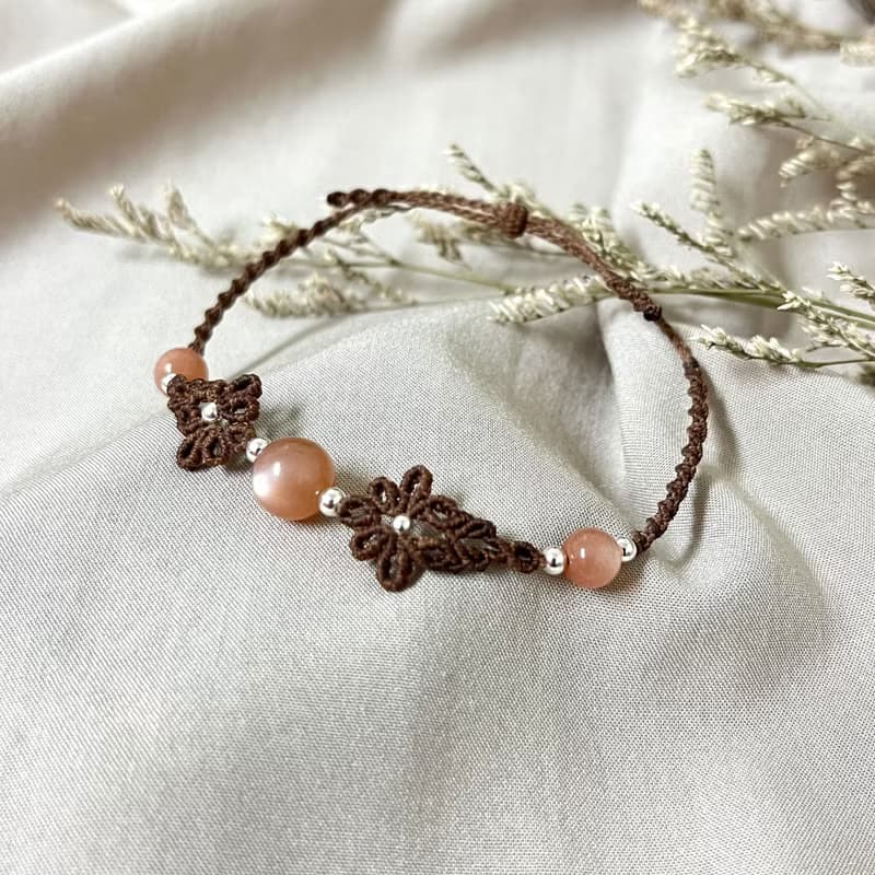 花漾編織手鍊/橙月光