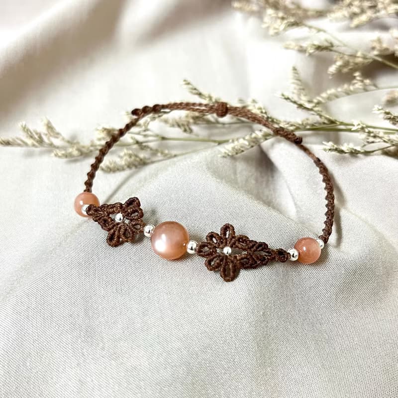 花漾編織手鍊/橙月光