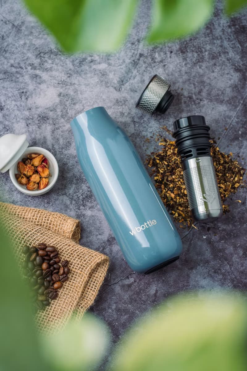 01LIV x wbottle 500ml不銹鋼雙層真空茶滤防漏保溫瓶環保杯灰色