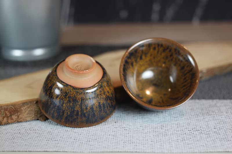 【送禮好物】240ml 豹紋 天目釉 一茶壺兩杯組 鶯歌葉敏祥作