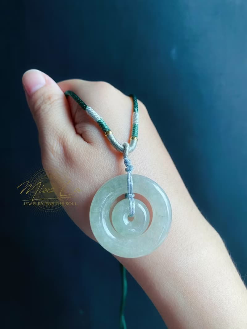 天然緬甸玉翡翠 厚庄 蜜糖 子母扣 項鍊 禮物 jadeite 長輩禮