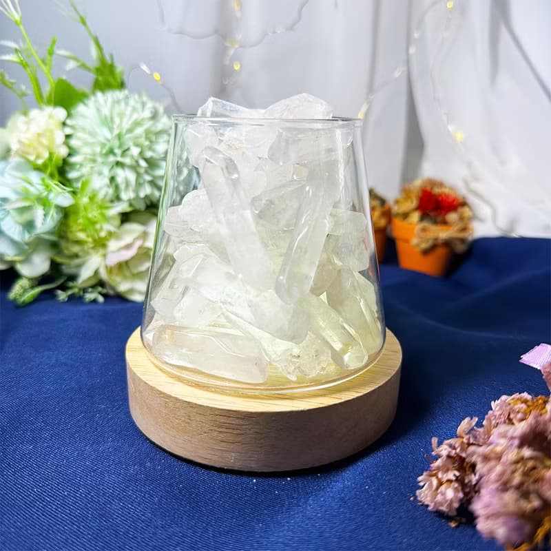 【MU工坊】白水晶條擴香石/水晶擴香燈/碎石/室內香薰/淨化小