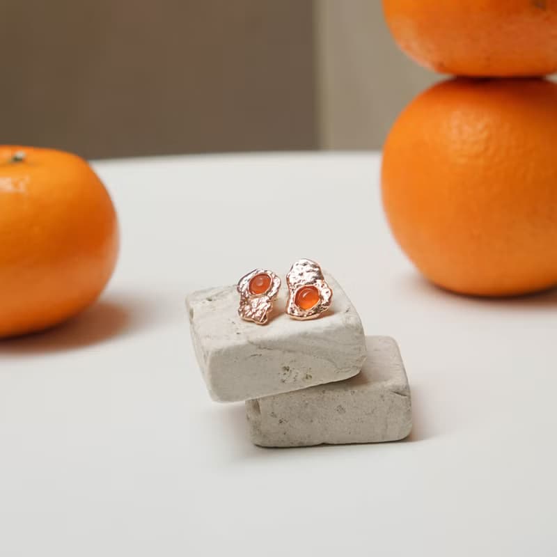 Orange Peel Earrings