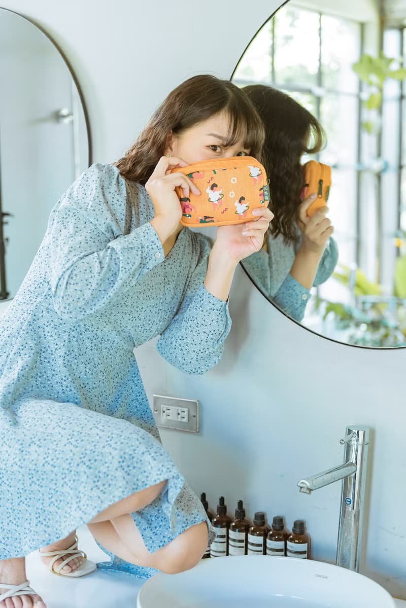 俏皮Ciao女孩小物潮麻包 (手拿) 泰奶橘