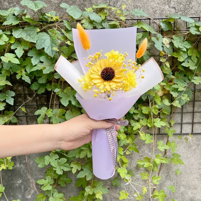 Hello Green FS008新款2023向日葵花束 畢業花束 送禮 乾燥花
