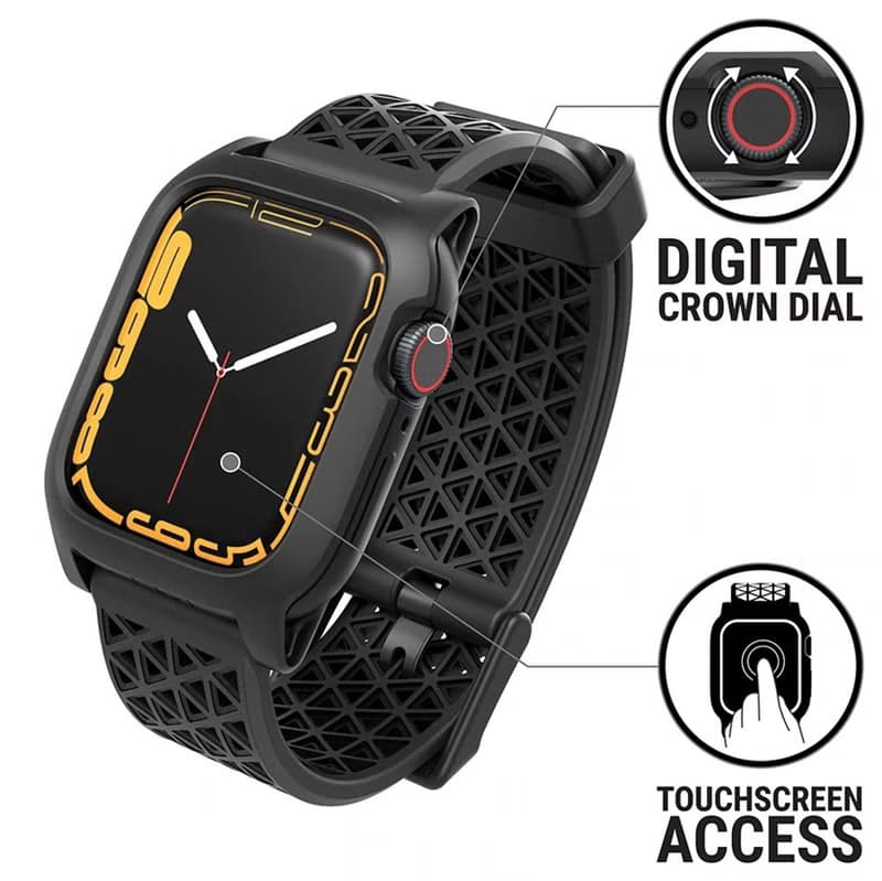 CATALYST Apple Watch S7 41mm 耐衝擊防摔保護殼(含錶帶)-黑色