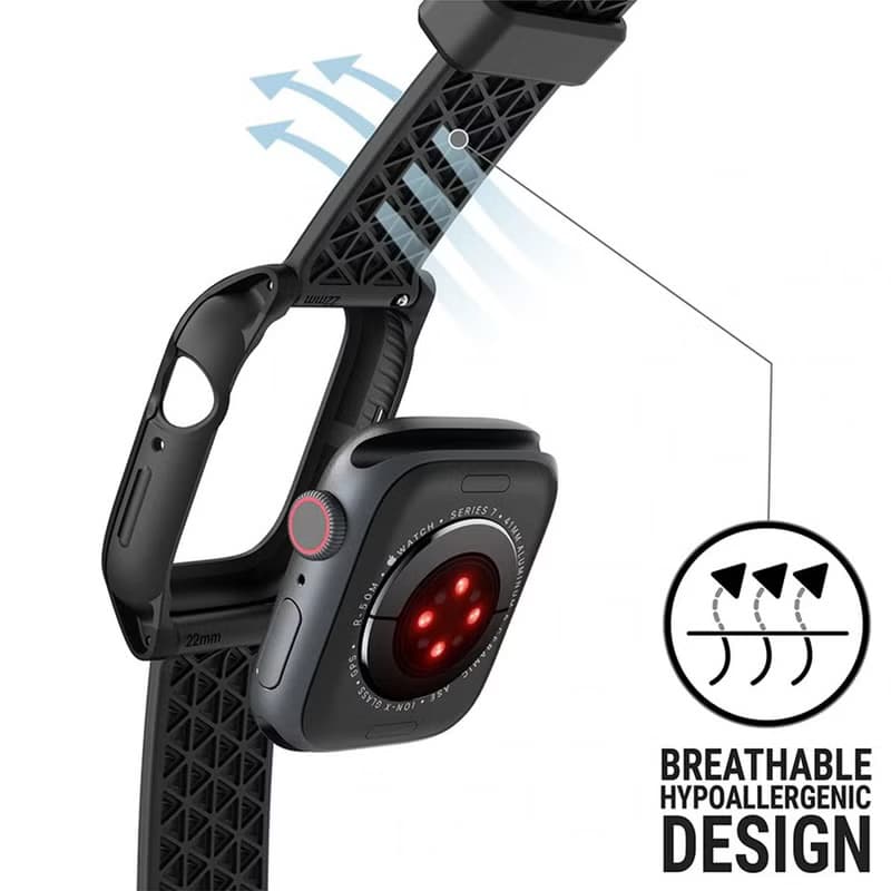 CATALYST Apple Watch S7 41mm 耐衝擊防摔保護殼(含錶帶)-黑色