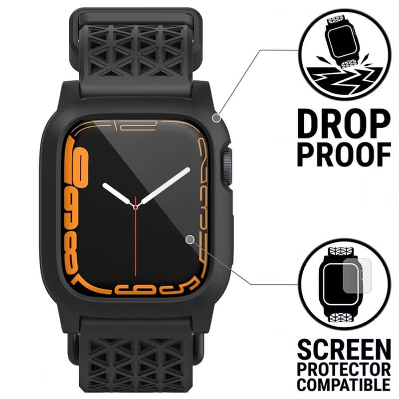CATALYST Apple Watch S7 41mm 耐衝擊防摔保護殼(含錶帶)-黑色