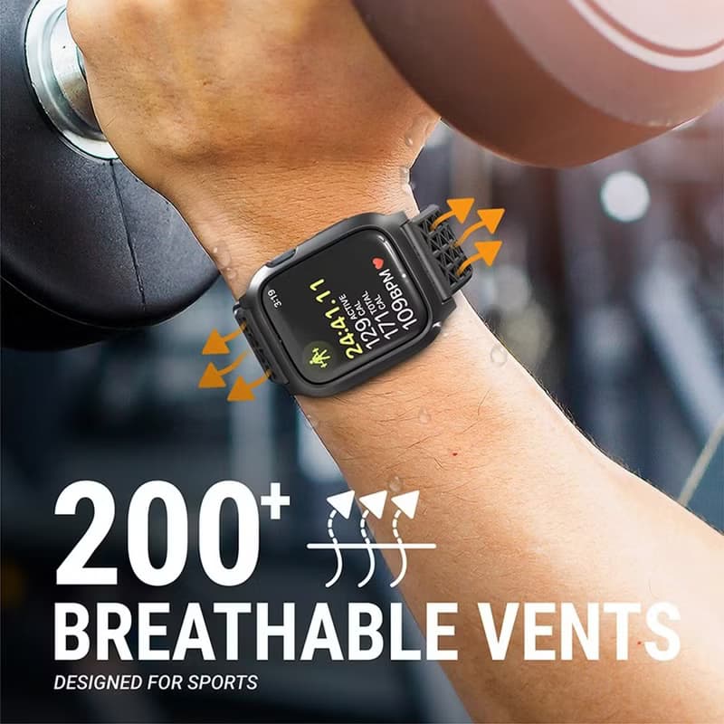 CATALYST Apple Watch S7 41mm 耐衝擊防摔保護殼(含錶帶)-黑色
