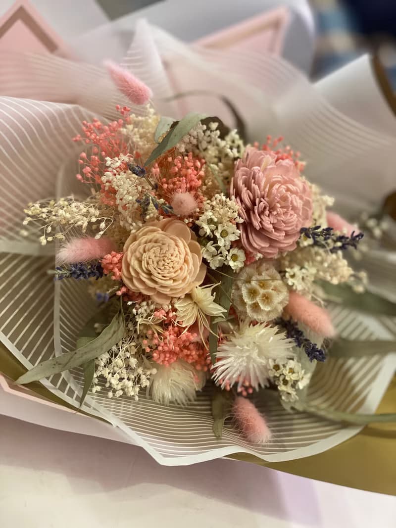櫻花粉乾燥花束 畢業花束 | 生日 情人節首選 | 台北可自取