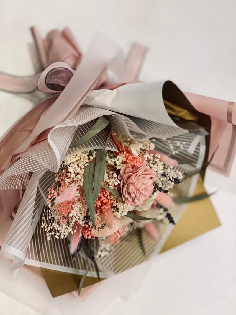 櫻花粉乾燥花束 畢業花束 | 生日 情人節首選 | 台北可自取